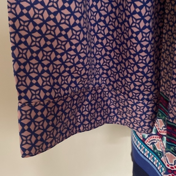 Talbots Print Tencel Tunic Blouse - Picture 3 of 11